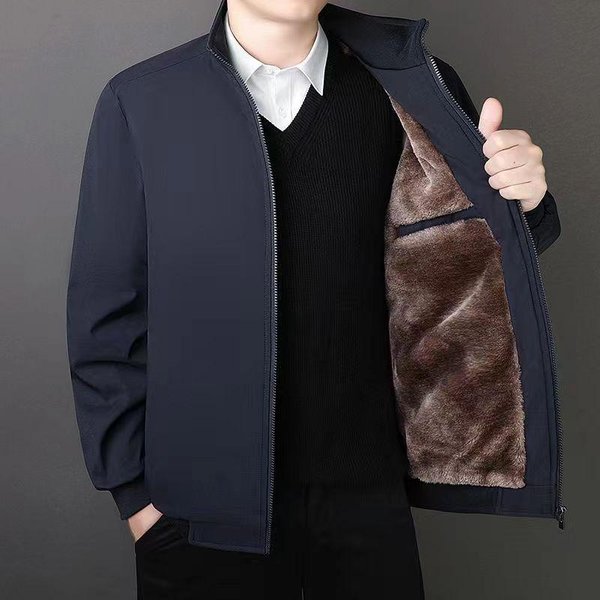 Nueva Chaqueta De Cuello Alto Para Hombre De OtoñO E Invierno, Chaqueta Gruesa De Terciopelo, Ropa De Invierno Juvenil, Top Casual De Moda 8XL Black-image