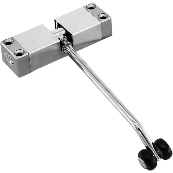 Cierrapuertas Simple De Acero Inoxidable, Dispositivo De Cierre De Puerta Con Resorte AutomáTico Para Hogar, Hotel Y Oficina, PráCtico Plata-image