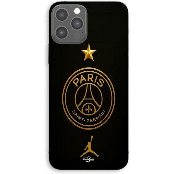 Etui Na Iphone 14 Pro Max Logo Psg Jordan ZłOty Gwiazda Mistrz Maniacase Czarny-image