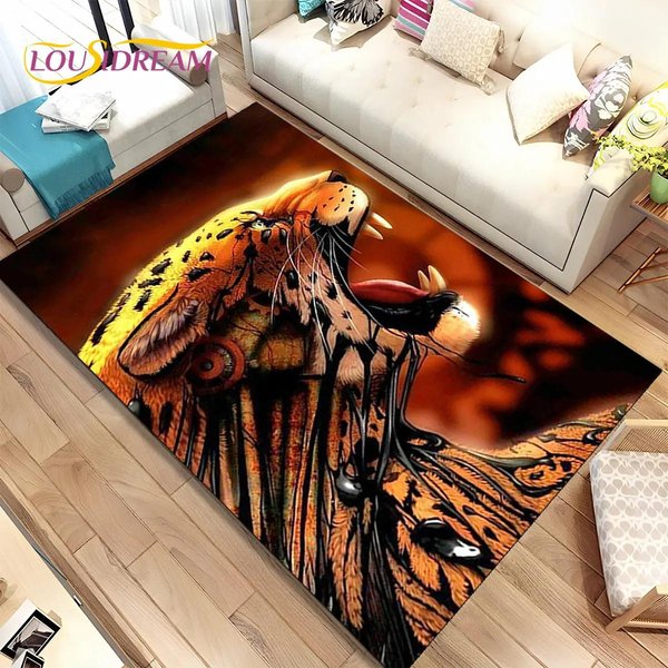 ZwierzęCy Lampart Gepard KreskóWka Bestia Dywanik Do SkłAdania, Dywan Do Domu Salon Sypialnia Sofa Wycieraczka Dekoracja Kuchni, AntypośLizgowa Mata PodłOgowa 40X60Cm16X24In-image