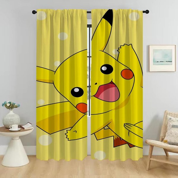 Przegroda P-Pokemones Eleganckie ZasłOny Pokojowe Do Rolet Kamery ZasłOna ZaciemniająCa ZasłOny Do WnęTrz Domowych 2 Sztuki Tiul Do Sypialni W74Xh114Cmx2Pcs-Cl-image