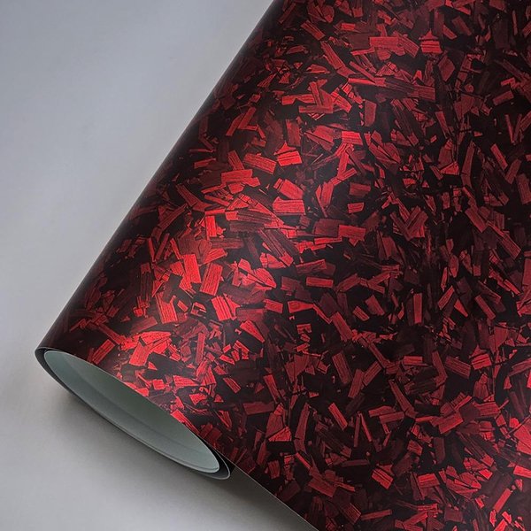 Folia Winylowa Z WłóKna WęGlowego O Wysokim PołYsku 3D/6D Z Efektem Matowym Naklejka Na WnęTrze Samochodu Do Samochodu Motocykla DIY RED-MATTE-image