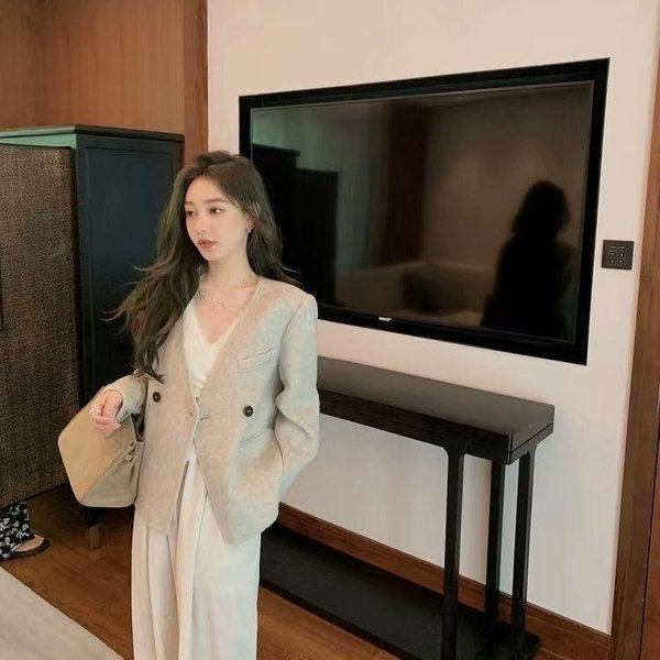 Nueva Chaqueta De Lana De Traje PequeñO, Nueva Moda En OtoñO E Invierno. S-image