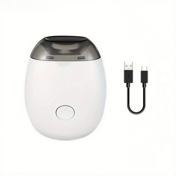 Elektryczny Obcinacz Do Paznokci Obcinarka Automatyczna Szlifierka Trymer Z Lampką Led ŁAdowanie Usb Dla Dziecka DorosłEgo Mini NarzęDzia Do Manicure PielęGnacja Paznokci BiałY-image