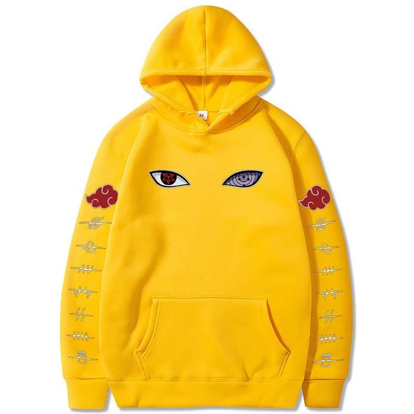 Naruto Cosplay Bluza Z Kapturem Harajuku Bluzy MęSkie BawełNiane Bluzy Z Kapturem XL żółTy-image