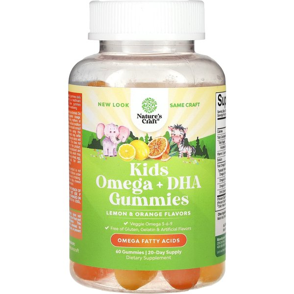 ArtesaníA De La Naturaleza, Para NiñOs, Gomitas Omega + Dha, Sabor LimóN Y Naranja, 60 Gomitas-image