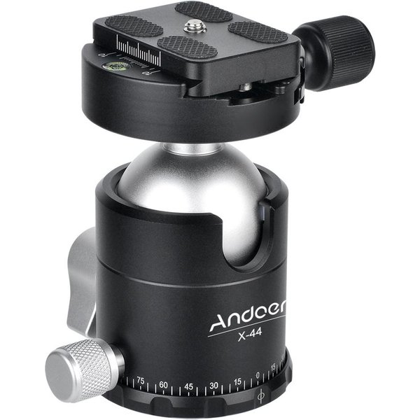 TríPode PanoráMico De 30 Kg Con Cabezal EsféRico Para Dslr, Monopié Con Placa De LiberacióN RáPida, Cabezal EsféRico Negro-image