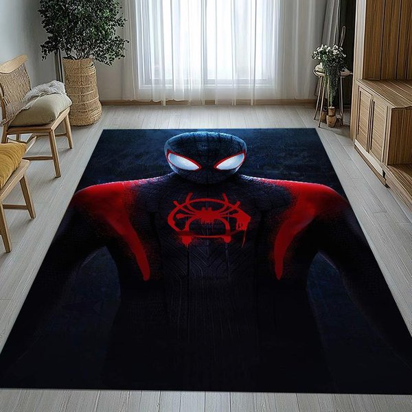 Marvel Vengadores Spider-Man Dibujos Animados Alfombra De ÁRea Antideslizante Para Sala De Estar Alfombra Suave Para Dormitorio Sala De Juegos Infantil Sofá, Felpudo DecoracióN Del Hogar 40X60Cm Gray-image