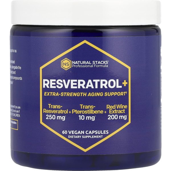 Natural Stacks, Resveratrol+, 60 CáPsulas Vegetales-image