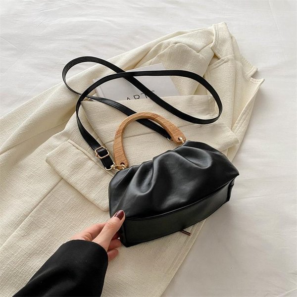 Bolso Plisado De DiseñO De Nicho Para Mujer, Nuevo Y VersáTil Bolso Cruzado De Un Solo Hombro, Bolso De Mano Moderno, Bolso Informal Tipo Nube.-image