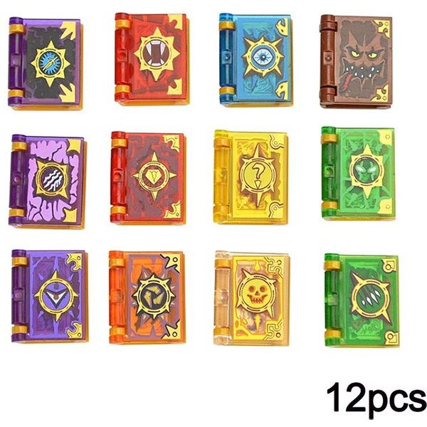 Libro De Bloques De ConstruccióN 12 Piezas / Set Juguete Libros MáGicos Ladrillos MOC Accesorios De Figuras Hazlo TÚ Mismo Amigo De La Ciudad Kits Educativos Juguetes Para-image