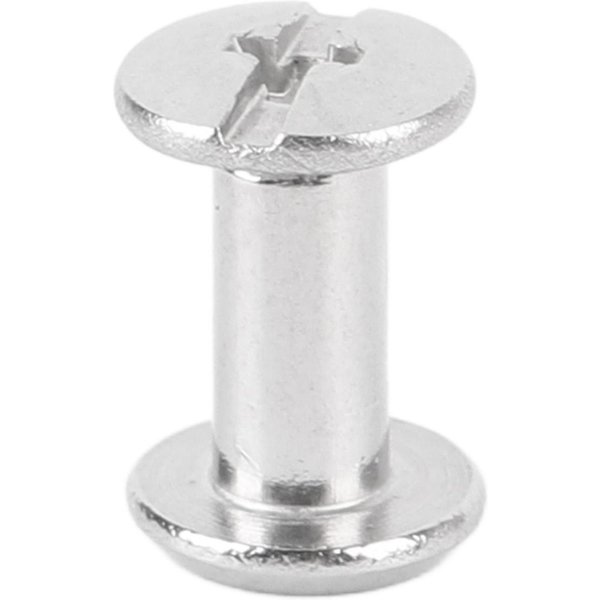 100 Juegos Remache De Tornillo M2 Acero Inoxidable Alta Resistencia Cabeza Redonda Plana Tornillos De EncuadernacióN 3X6X6Mm/0.12X0.24X0.24In-image