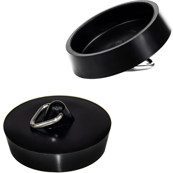 Gumowy Korek Spustowy O śRednicy 45,6 Mm, Zatyczka Do Zlewu, Zamiennik Do Wanny, Zlewu Kuchennego, łAzienki, Pralni, Akcesorium Zamienne Czarny-image