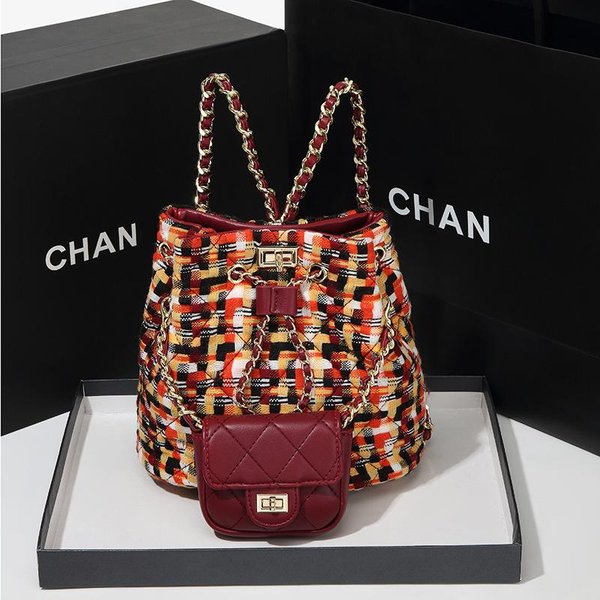 Mochila De Verano Con Cadena En Forma De Diamante Para Mujer, VersióN Coreana, Elegante, Bolso Cuadrado PequeñO, Bandolera De Un Solo Hombro. Brown-image