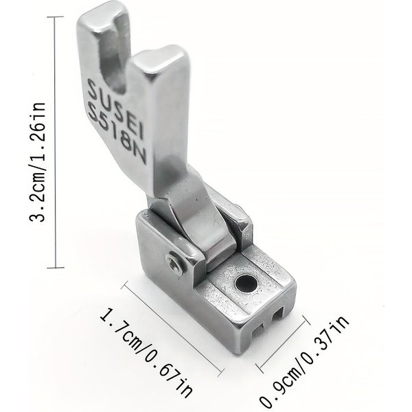 1 Ud. MáQuina De Coser Industrial Puntada Recta CamióN S518N Prensatelas Para Cremallera Invisible Prensatelas Especial Para Cremallera Invisible 1Pc-image