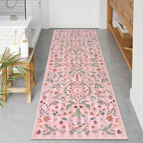 DłUgi Dywan W Stylu Boho Ze SłOnecznikami, Zmywalna Mata PodłOgowa Do Korytarza, AntypośLizgowa Mata WejśCiowa Do Kuchni, Dekoracja Domu 50X150Cm 20X59Inch-image