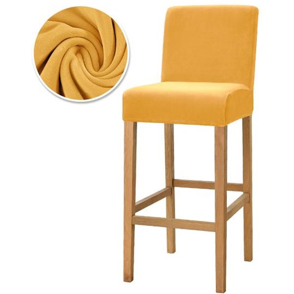 Aksamitne Pokrowce Na KrzesłA Pokrowce Na Siedziska NakłAdki Hotel Bankiet Jadalnia Housse De Chaise Fotel 1 2 4 6 Elastyczne Bar Leorate Do Domu 1 Piece Orange-image