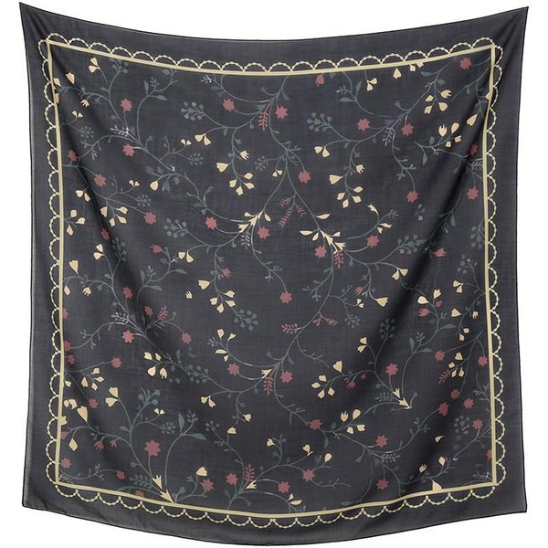 Bufanda Cuadrada Estampada Floral De Malasia 110 Hijab MusulmáN Chal Elegante Para Mujer PañUelo Casual Para La Cabeza Turbante PañUelo De Bolsillo Venta Al Por Mayor Gray-image