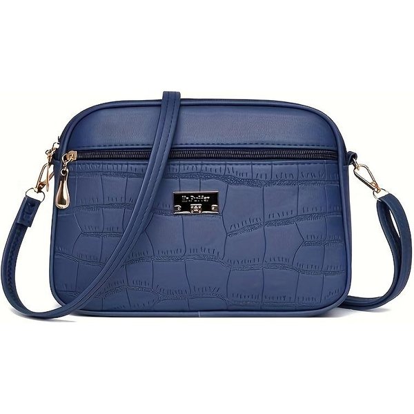 DużA Damska Torba Crossbody Z Regulowanym Paskiem - Lekka, Elegancka Torebka Odpowiednia Do PodróżY, Codziennego UżYtku Niebieski-image