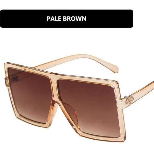 Kwadratowe Damskie Okulary PrzeciwsłOneczne UV400 Plastikowa Oprawka Modne Oversize Okulary PrzeciwsłOneczne Damskie Akcesoria Do Oczu OsłOna Do Jazdy With Pouch And Cloth-image