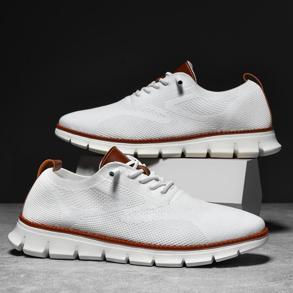 Tallas Grandes 49 50 51 52 53 54 Zapatos Casuales De Malla Para Hombre Mocasines Verano Transpirables Ligeros CóModos Para Pie Grande 41 Blanco-image