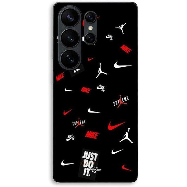 Funda De TeléFono - Maniacase - Samsung Galaxy S26 Ultra - Silicona Tpu - Nike Jordan Blanco/Rojo - Fondo Negro Negro-image