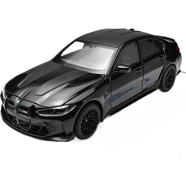 Modelo De Coche De AleacióN 1/24 BMW M3 CS LCI Con Sonido Y Luz Licencia Oficial ColeccióN Miniatura Coche Regalo Novio Aficiones Negro-image
