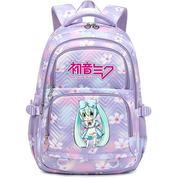 Szkolny Plecak Z Nadrukiem Hatsune Miku Anime Dla Ucznia Nastolatka Plecak Na KsiążKi Dla ChłOpca Dziewczynki Kobiety DużA Pojemność Wodoodporny Plecak PodróżNy Mochila Escolar-image