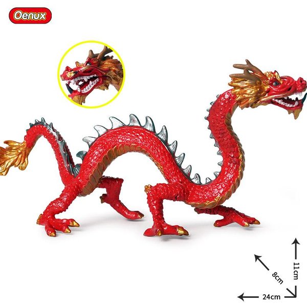 Oenux Oryginalny Mityczny ChińSki Smok Dinozaury Figurki Akcji ZwierzęTa Model Solidny PVC Dekoracja Kolekcja Zabawka Dla Dzieci Prezent-image