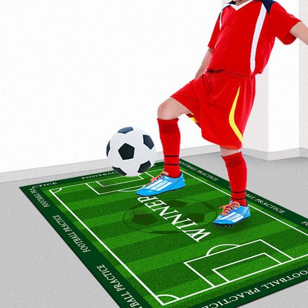Dywanik Treningowy Na Boisko PiłKarskie Mata Dywanik PiłKa NożNa Sport Gra Logo ZwycięZcy Aktywność Dzieci AntypośLizgowe Dekoracja Domu Dywany Salon 30X50CM-image