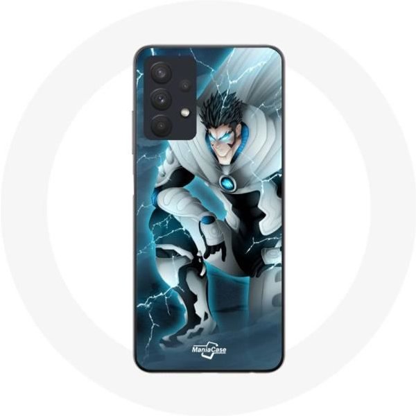 Funda - Maniacase - Samsung Galaxy A32 5G - One Punch Man - Flexible - Blanca-image