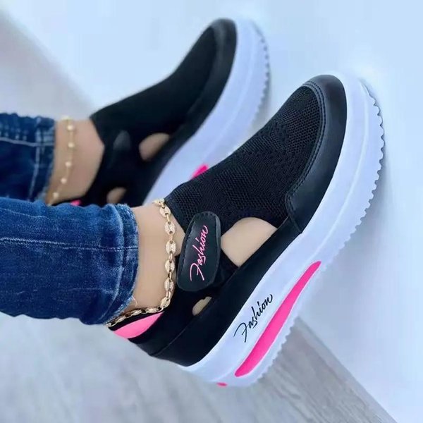 Damskie Trampki Platforma Na Co Dzień OddychająCe Sportowe Buty Wulkanizowane Moda Tenis Obuwie Damskie Zapatillas Mujer 43-image
