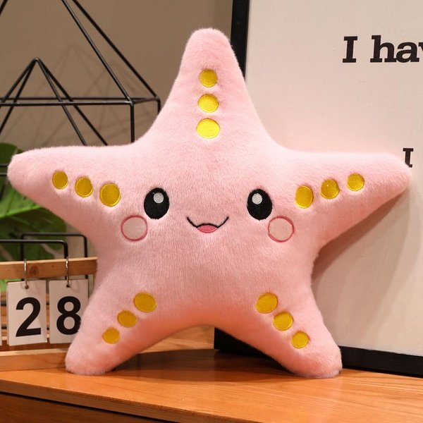 43/53Cm Serie OcéAno Estrella De Mar CojíN Decorativo 12Cm Lindo Colgante De Peluche Estrella De Mar Llavero Peluche Suave DecoracióN De HabitacióN Regalo De CumpleañOs Para NiñOs 12Cm-image
