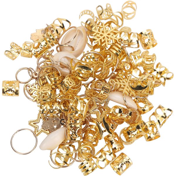 110 Piezas De Anillos Para Trenzas De Cabello, Colgantes Para Rastas, Pinzas Para Trenzas De Cabello, Accesorios De DecoracióN Para El Cabello-image