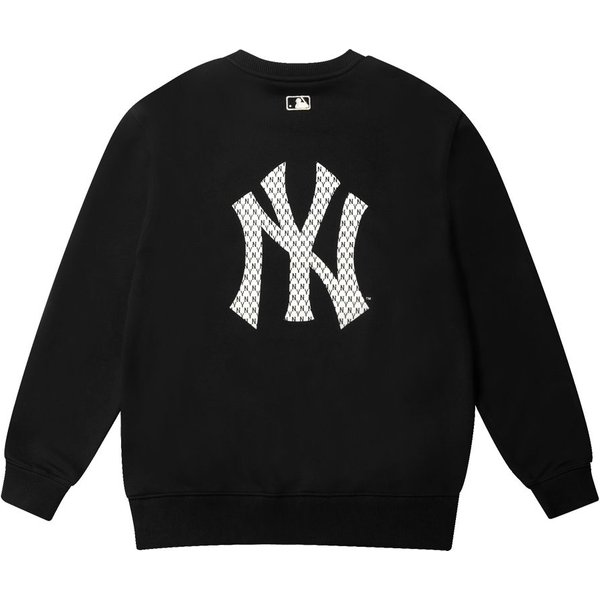 MLB Vintage New York Yankees AmerykańSki Retro LuźNa Bluza Z Haftowanym Logo DłUgi RęKaw Unisex Bluza Czarna 31MTM1041-50L XS Black-image