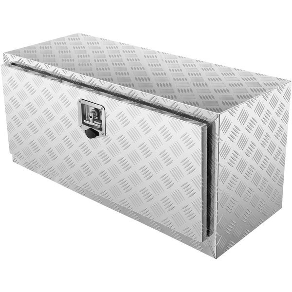 Caja Inferior Para CamióN, 36 ×14 ×16 Caja De Almacenamiento Para Camioneta, Caja De Herramientas Resistente De Aluminio Con Placa De Diamante Con Cerradura Y Llaves, Caja De Almacenamiento Impermeable Para Remolque-image