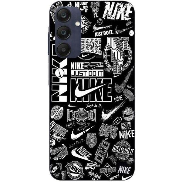 Funda Para Samsung Galaxy A25 Nike Air Logo Graffiti Negro Y Blanco Maniacase Blanco-image