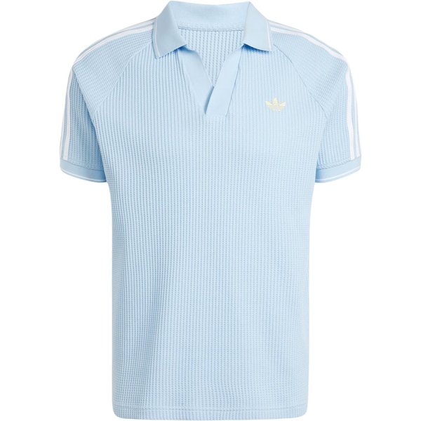 Polo De Manga Corta De Punto Waffle A Rayas Para Hombre Adidas Originals Tops Rosa Azul Amarillo KC0690 3XL-image
