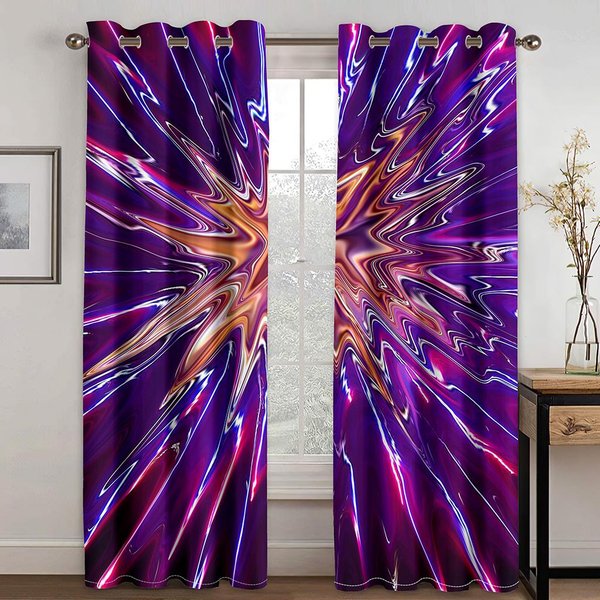 Cortinas Innovadoras De Color Giratorio De 2 Paneles Impacto Visual Aplicable Sala De Estar Dormitorio Cocina BalcóN DecoracióN De Ventana 50W130H(Cm)X2Pcs&Hook-image