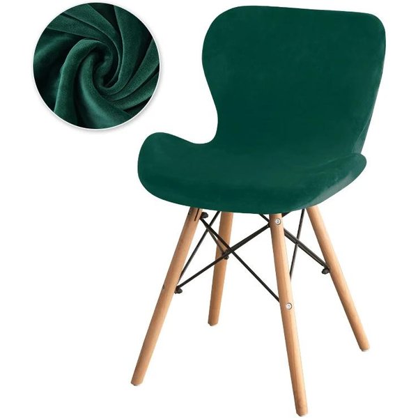 1 Pieza Funda Silla Mariposa Curvada Terciopelo Taburete Comedor Silla Acento Funda Silla Asiento EláStica Lavable Fundas Asiento 1Pc-image