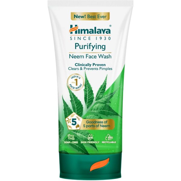 Himalaya OczyszczająCy ŻEl Do Mycia Twarzy Z Neem 150 Ml Do SkóRy SkłOnnej Do TrąDziku Usuwa Wypryski Zapobiega Nawrotom ZiołOwy ŚRodek CzyszcząCy Green-image