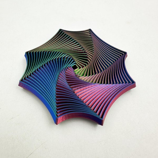 Juguete AntiestréS Impreso En 3D IlusióN Visual Octogonal Espiral Giratoria Adornos Alivio Del EstréS Juguete De Escritorio Para Adultos Autismo Juguetes Sensoriales-image
