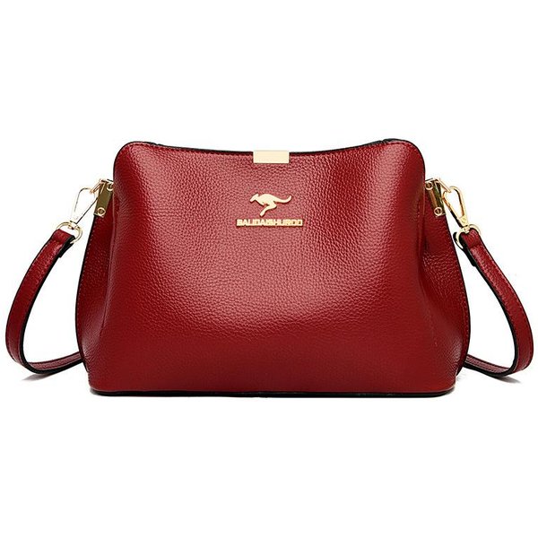 Lekka Luksusowa Retro Damska Torba Na Ramię Wysokiej JakośCi Modna Damska Torba Crossbody Projekt Rozszerzany DużA Pojemność Torba Dla Mamy Beige-image