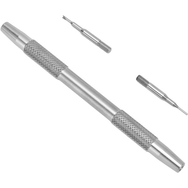 Herramienta De Barra De Resorte Para Reloj Acero Inoxidable Doble Punta Herramienta De ExtraccióN De Pasadores De Eslabones De Reloj Para Ajustar Reemplazar Gray-image