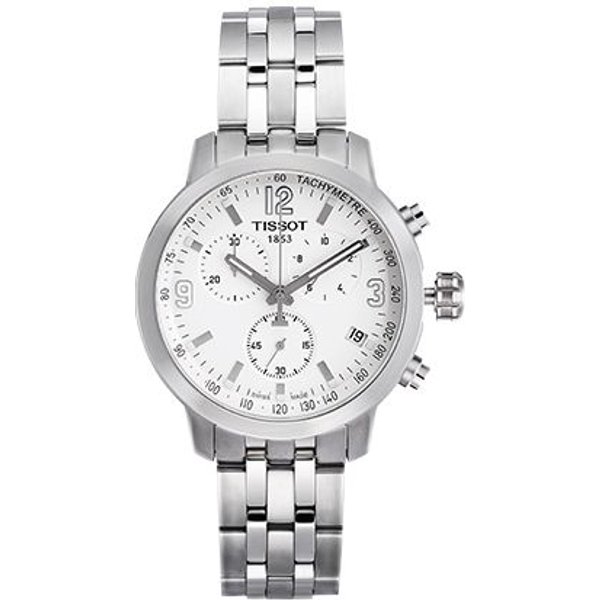 Reloj Tissot PRC 200 Movimiento De Cuarzo Resistente Al Agua 200M Esfera Blanca 41 Mm Relojes Para Hombre T055.417.11.017.00 White Dial Gray-image