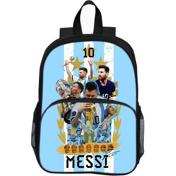 M-Messi Z Plecakiem Na Przednią Kieszeń Uczniowie Dzieci Gwiazda PiłKi NożNej Torba Szkolna Sportowa PiłKarska Torba Na KsiążKi PodróżNa Plecak O DużEj PojemnośCi-image