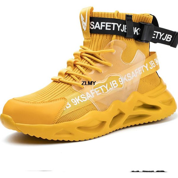 Zapatos De Seguridad De Moda Para Hombre Zapatos De Trabajo Con Puntera De Acero Zapatillas AntiperforacióN Hombre Botas De Seguridad Para Trabajo Industrial Transpirables Botas Protectoras EU40 Amarillo-image