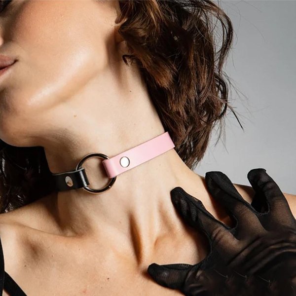 Nowa Kobieta Punk Choker Naszyjnik KołNierz SkóRa PU Goth Nity Choker Naszyjnik Kolczyki Impreza Klub Gotycka Kobieta BiżUteria Beige-image