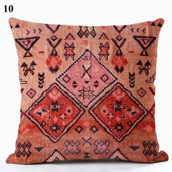 Funda De Almohada Bohemia, Cojines Marrones, Funda De CojíN Decorativa De Lino CóModa, Funda De CojíN GeoméTrica, Funda De Almohada Para El Hogar 66X66Cm-image