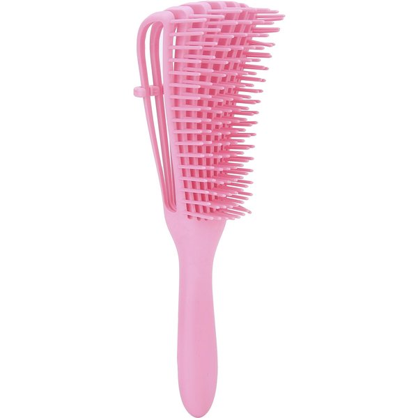 Cepillo Desenredante Para El Cabello Nudos Desenredante Peine Dientes Finos Cepillo Peine Para Cabello Largo Grueso HúMedo Seco Color Rosa-image